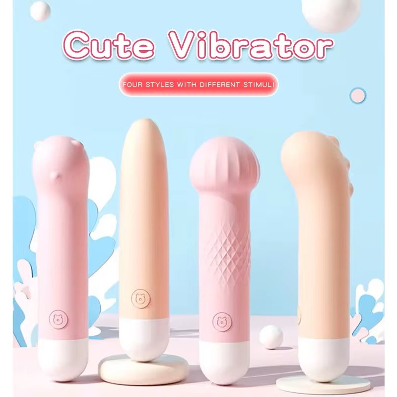 10 Modes Mini Vibrator for Women – Stylish in pink AV Vibrator and orange Bullet Shock, made from silicone and ABS, offering quiet operation and versatile pleasure