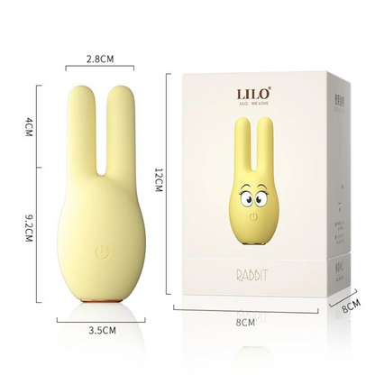 LILO Rabbit Vibrator G-spot Massage Nipple Clamp Clitoris Vagina Stimulator