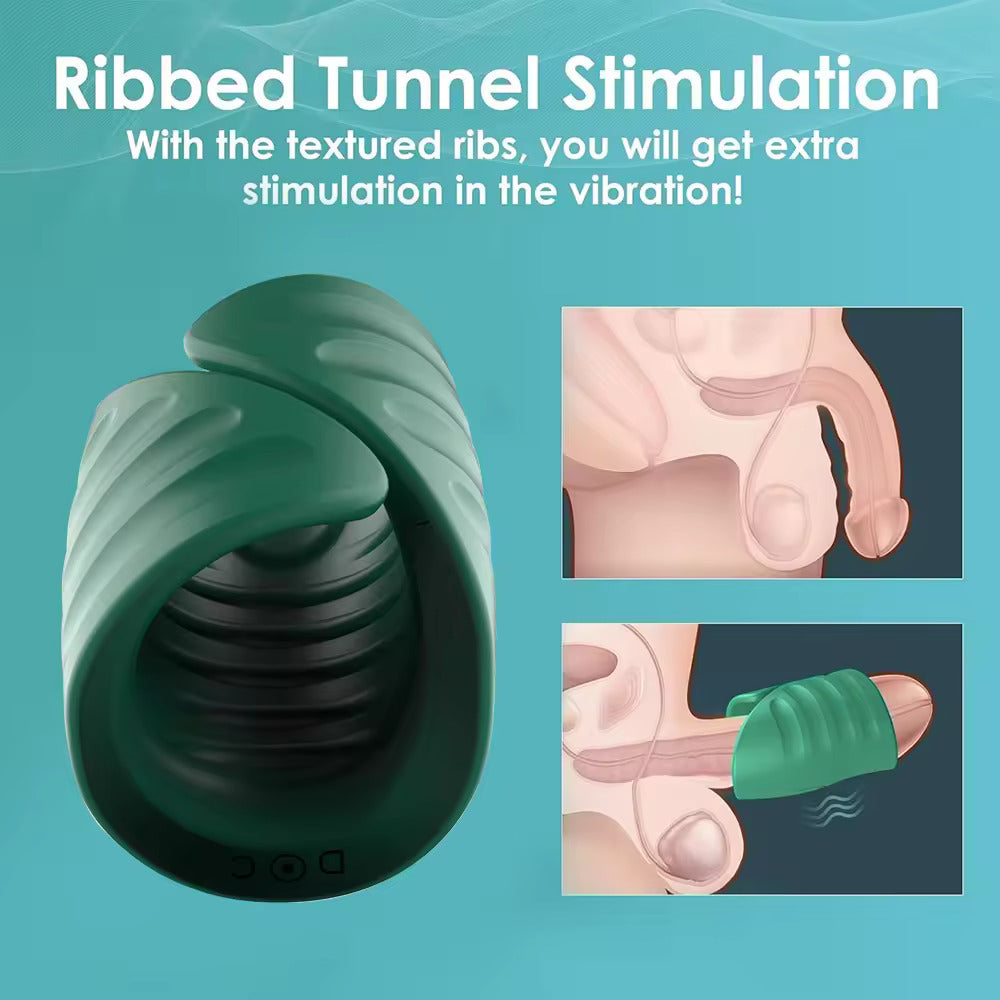 Advanced male masturbator – 9 vibration modes, glans trainer for sensitivity, USB rechargeable with ergonomic design