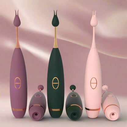 The Intense Inquirer - Suction + Vibration Orgasm Pen, Adult Women Rechargeable Vibrator Sex Toys