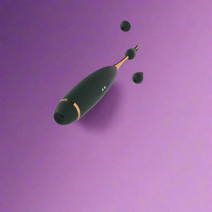 The Intense Inquirer - Suction + Vibration Orgasm Pen, Adult Women Rechargeable Vibrator Sex Toys