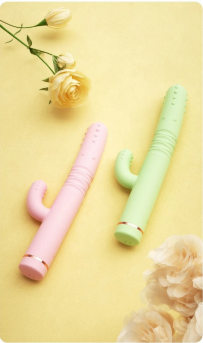 Cactus-Shaped Women G Point Vibrator – 10 Vibration Modes, Dual Stimulation, Heating Function, Ergonomic Design