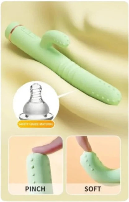 Cactus-Shaped Women G Point Vibrator – 10 Vibration Modes, Dual Stimulation, Heating Function, Ergonomic Design