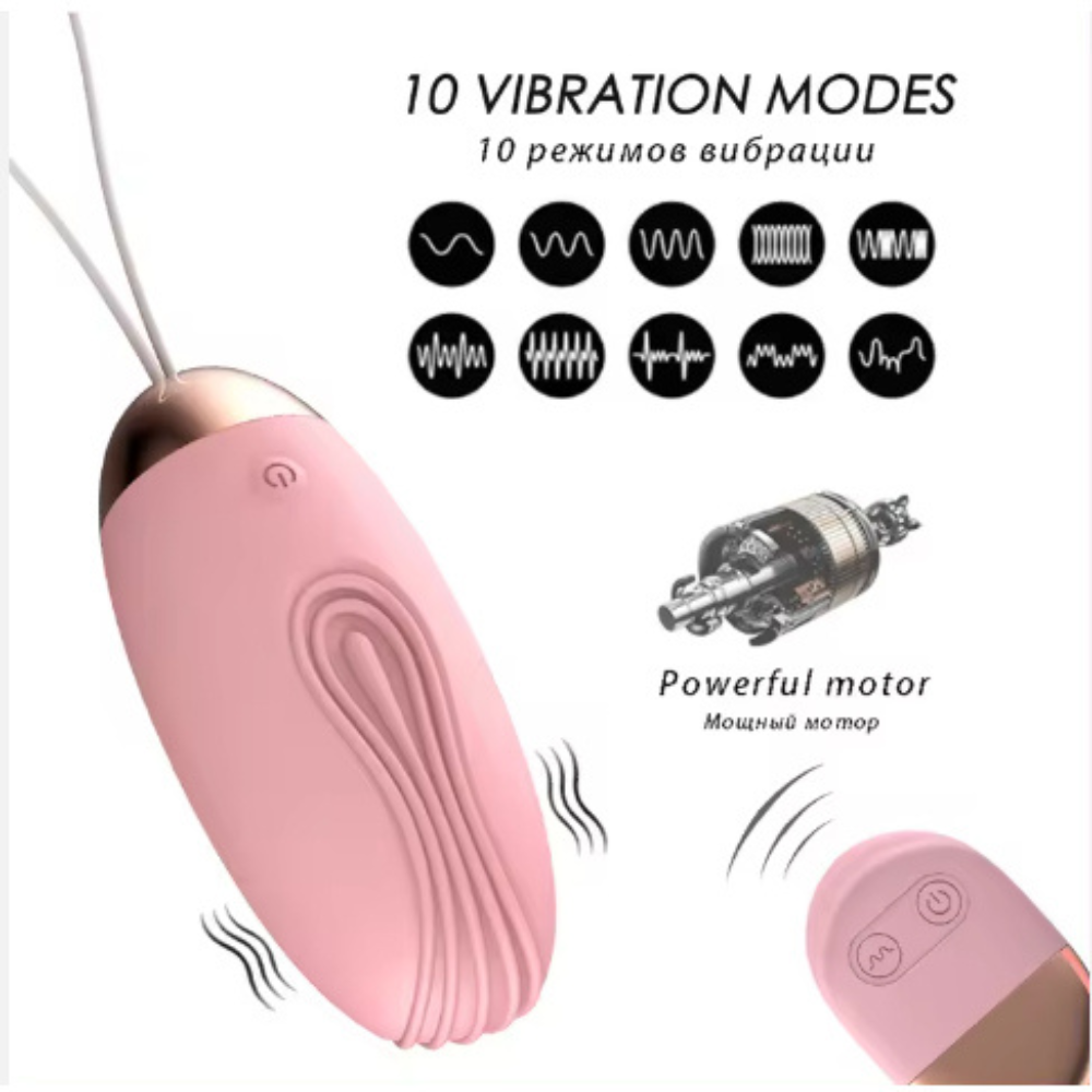 Compact Wireless Vibrating Egg – 10 Modes, Rechargeable, Waterproof Design for Enhanced Clitoral and Vaginal Stimulation