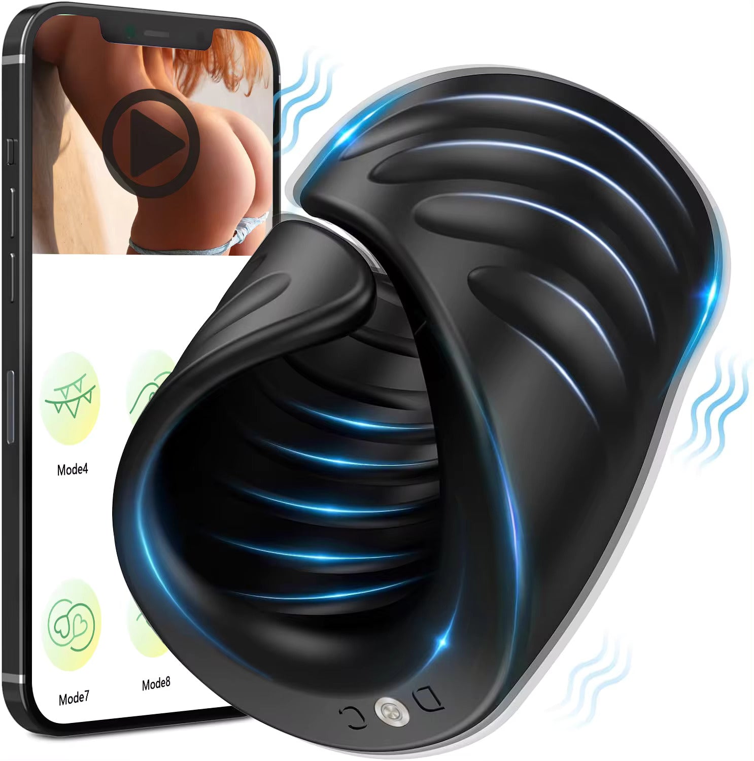 Ergonomic male training masturbator with 9 vibration settings and APP control – USB rechargeable and high-quality materials