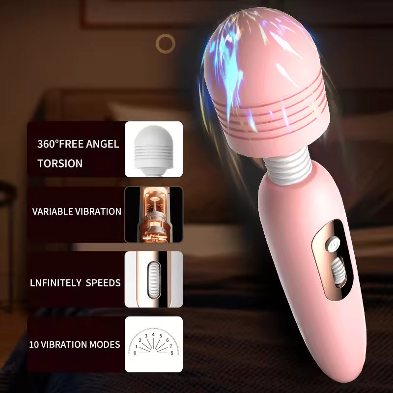 New Electric Massager Handheld Body Massager Super Vibration Av Magic Muscle Relaxation Stick Female Vibrator