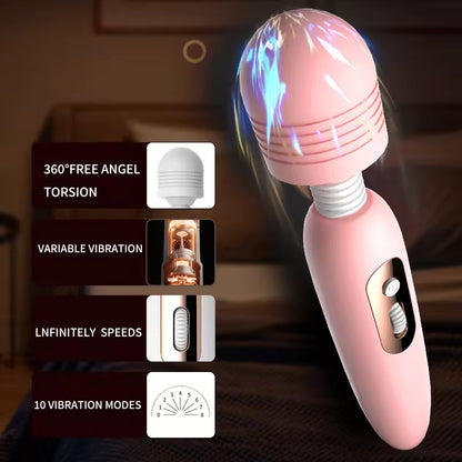 New Electric Massager Handheld Body Massager Super Vibration Av Magic Muscle Relaxation Stick Female Vibrator