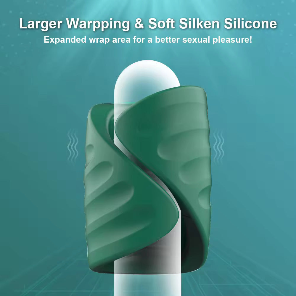 High-quality male masturbator with textured interior, 9 vibration modes, glans trainer, and ergonomic USB rechargeable design