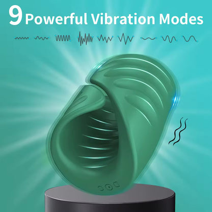 Male masturbator with textured interior, 9 vibrating modes, and APP control – USB rechargeable and ergonomic