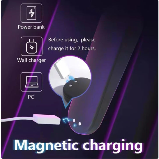 Rechargeable quiet vibrator with waterproof silicone body for discreet use