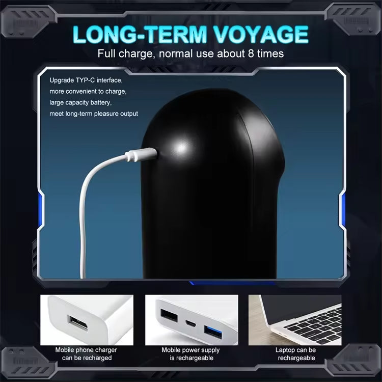 Rechargeable male sex toy with lifelike texture
