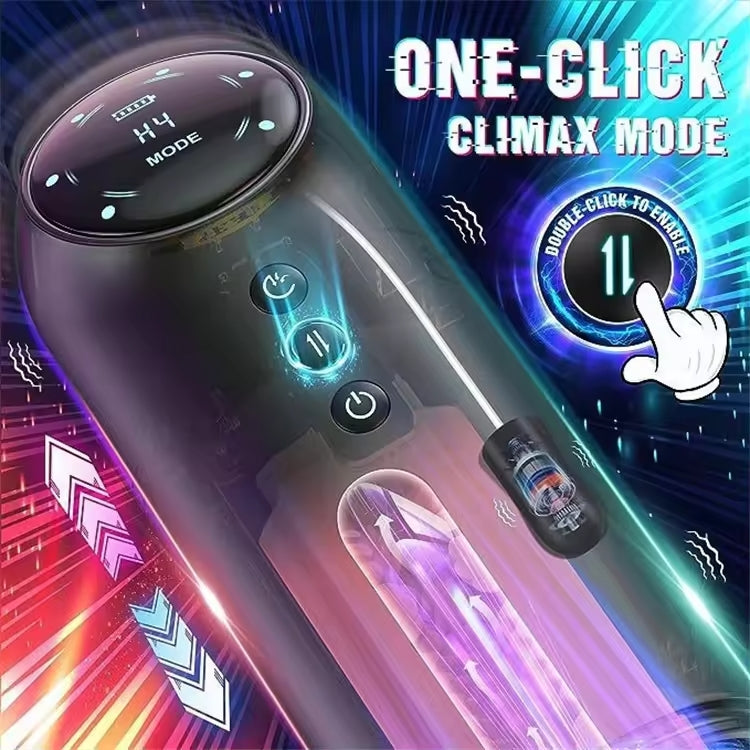 USB charging male masturbator cup for hands-free use