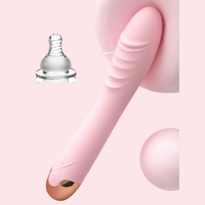 Skin-friendly 360 Degree Rotation Dildo Vibrator – 10 Vibration Modes, Waterproof, USB Rechargeable
