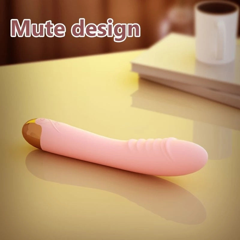 Quiet silicone vibrator with 10 vibration settings