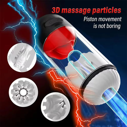 USB rechargeable male sex toy with APP control, 360° tongue licking, and waterproof design for powerful sensations and hassle-free maintenance