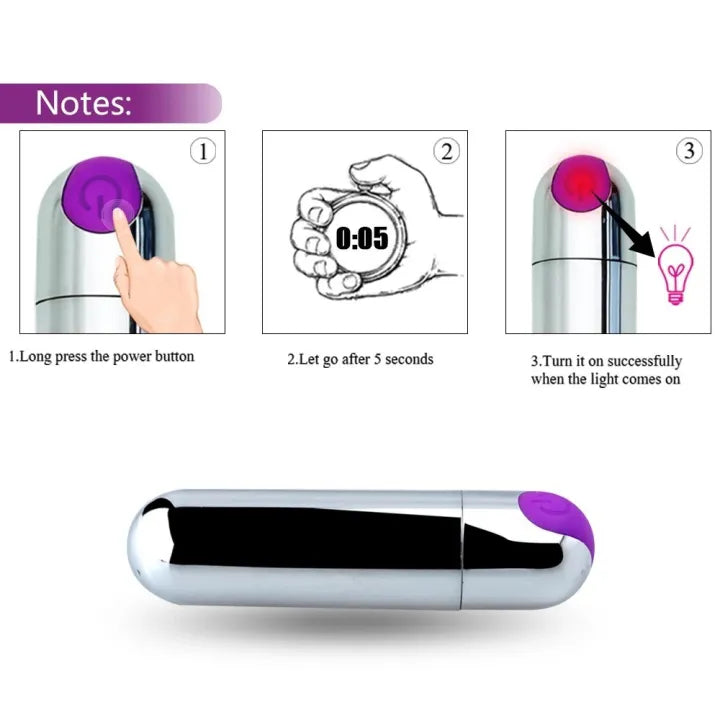 Ultimate Women's Bullet Vibrator – 10 Speed, Waterproof, USB Rechargeable for Intense Clitoral Stimulation