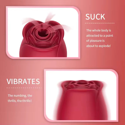 Rose Shape Vagina Sucking Vibrator Intimate Good Nipple Sucker Oral Licking Clitoris Stimulation Powerful Sex Toys for Women