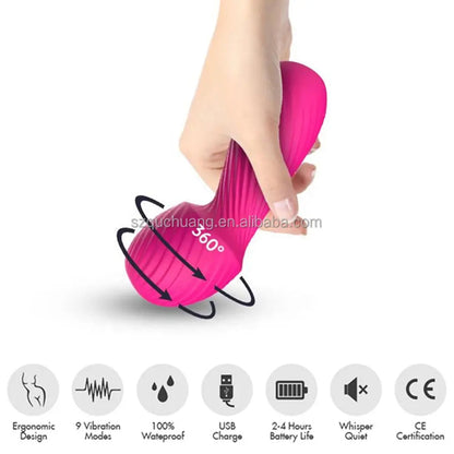 Genie Small Wand Massager, Powerful Vibration, Adult Female Sex Toy Vibrator