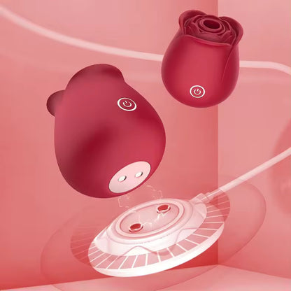Rose Shape Vagina Sucking Vibrator Intimate Good Nipple Sucker Oral Licking Clitoris Stimulation Powerful Sex Toys for Women