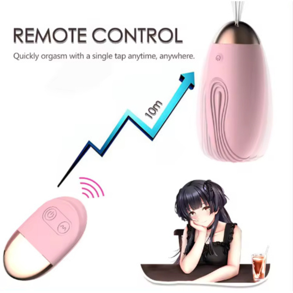 Wireless Remote Control Vibrating Egg – 10 Vibration Modes, Green, Rechargeable, Fully Waterproof for Women’s Stimulation