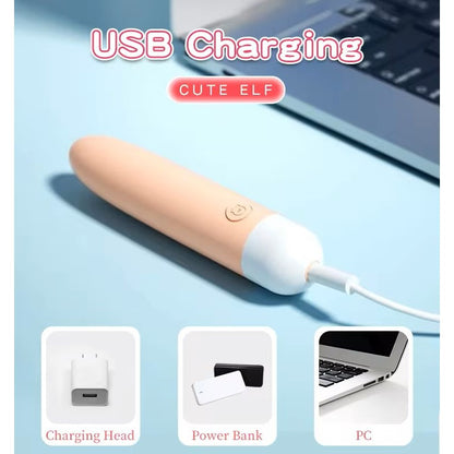 Women's Adult Vibrator with 10 Modes and Color Options – Features pink AV Vibrator, orange Bullet Shock, Cat Vibrator, and Panda Vibrator, made from silicone and ABS