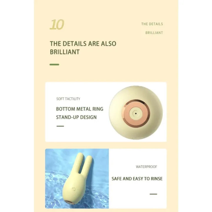 LILO Rabbit Vibrator G-spot Massage Nipple Clamp Clitoris Vagina Stimulator