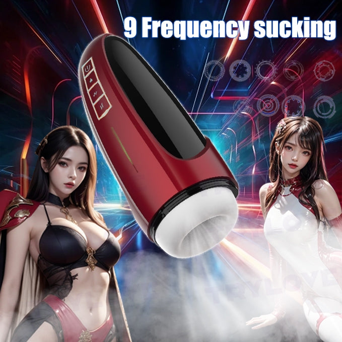 Menheseks Silicone Vagina 9 Vibration + 9 Sucking + Heating Couple Sex Toys