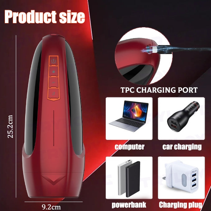Menheseks Silicone Vagina 9 Vibration + 9 Sucking + Heating Couple Sex Toys